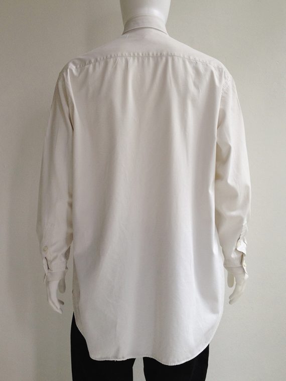 Yohji Yamamoto pour Homme white shirt with different buttons