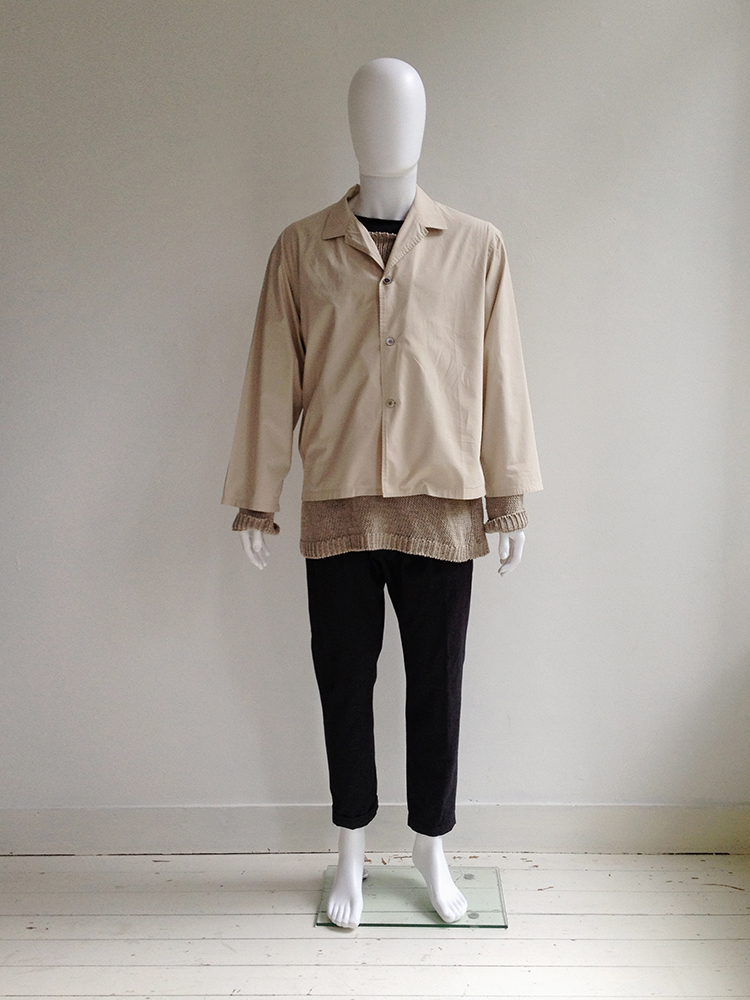 Yohji Yamamoto pour Homme beige summer jacket — 80s - VANIITAS