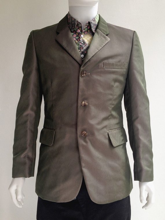 Comme des Garçons Homme Plus green iridescent blazer — AD