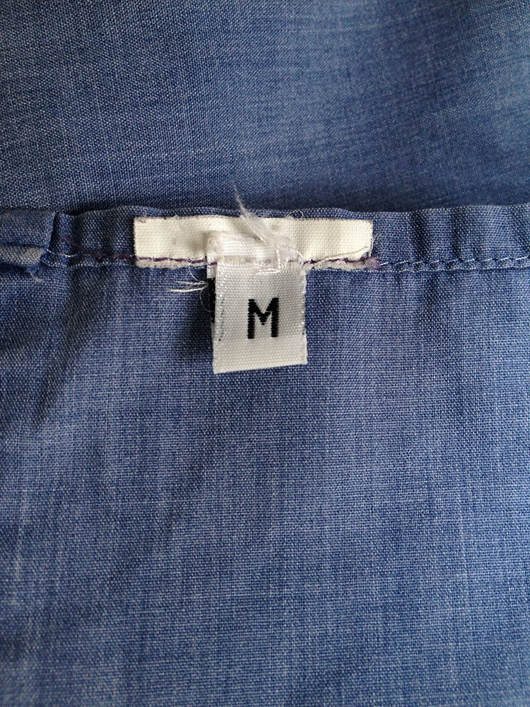 Maison Martin Margiela artisanal blue deconstructed shirt — 2003