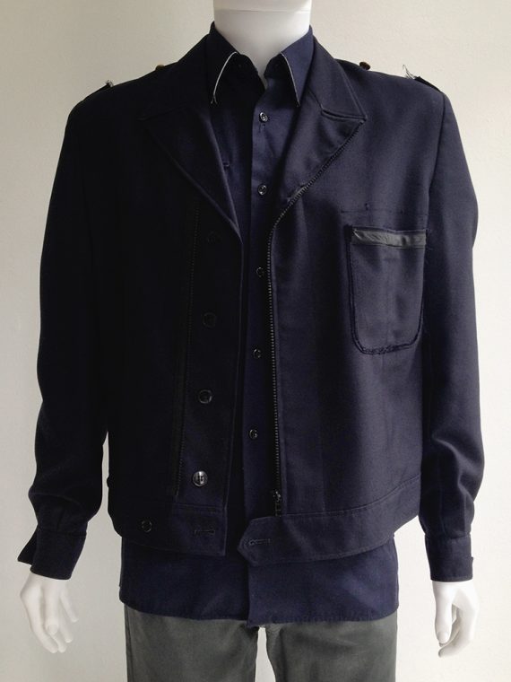 Maison Martin Margiela artisanal blue military jacket — 2004