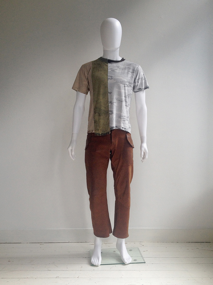 2005 martin margiela⑥ Terry Cloth Tshirt Maison Martin Margiela artisanal camouflage t-shirt — 2005