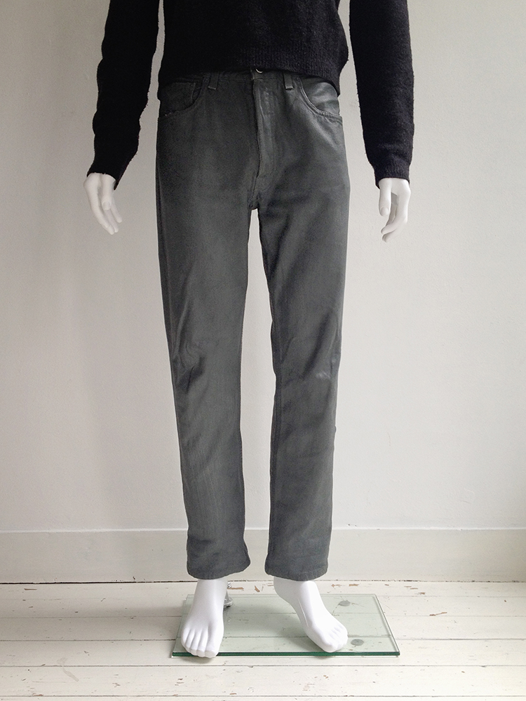 【KOOLOSET】Maison Stitch Grey Denim Maison Martin Margiela artisanal grey painted jeans — 04/05