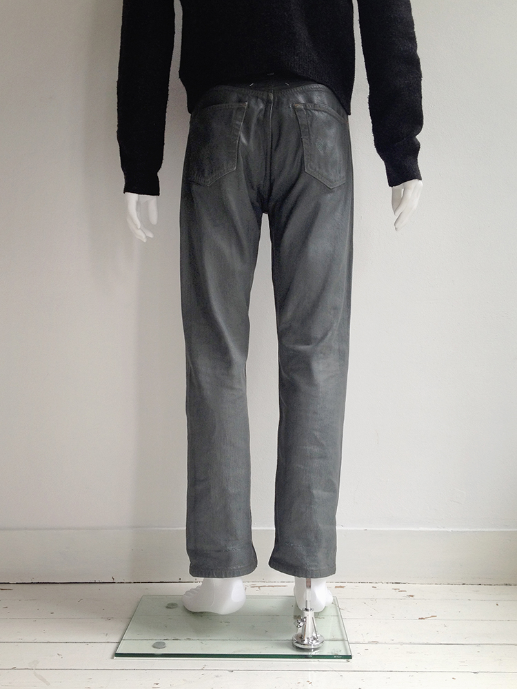 Maison Martin Margiela artisanal grey painted jeans — 04/05