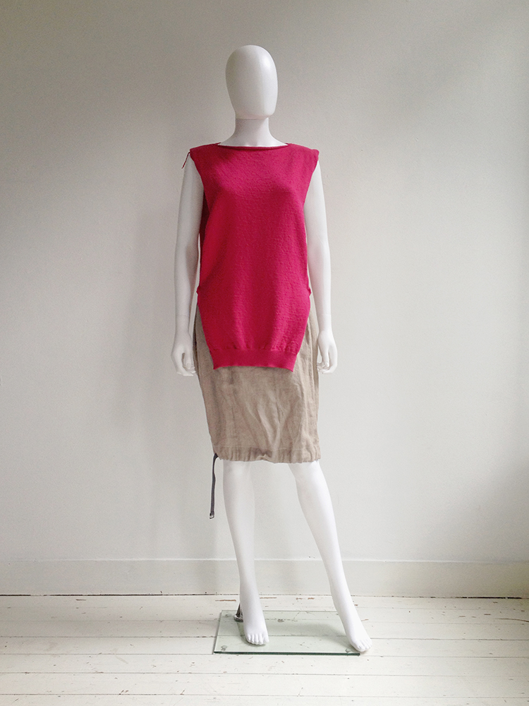 Maison Martin Margiela pink knitted top — fall 1995