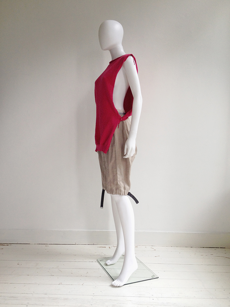 Maison Martin Margiela pink knitted top — fall 1995