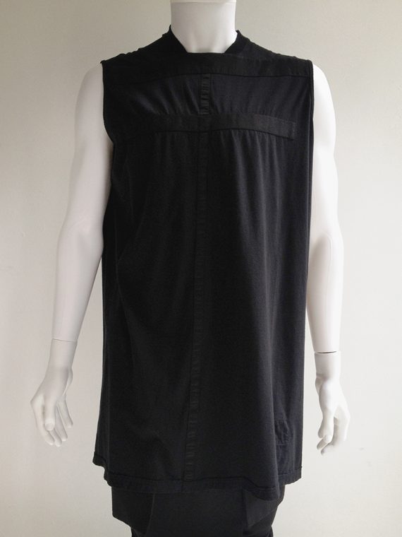 Rick Owens DRKSHDW black geometric tunic — fall 2015 - VANIITAS
