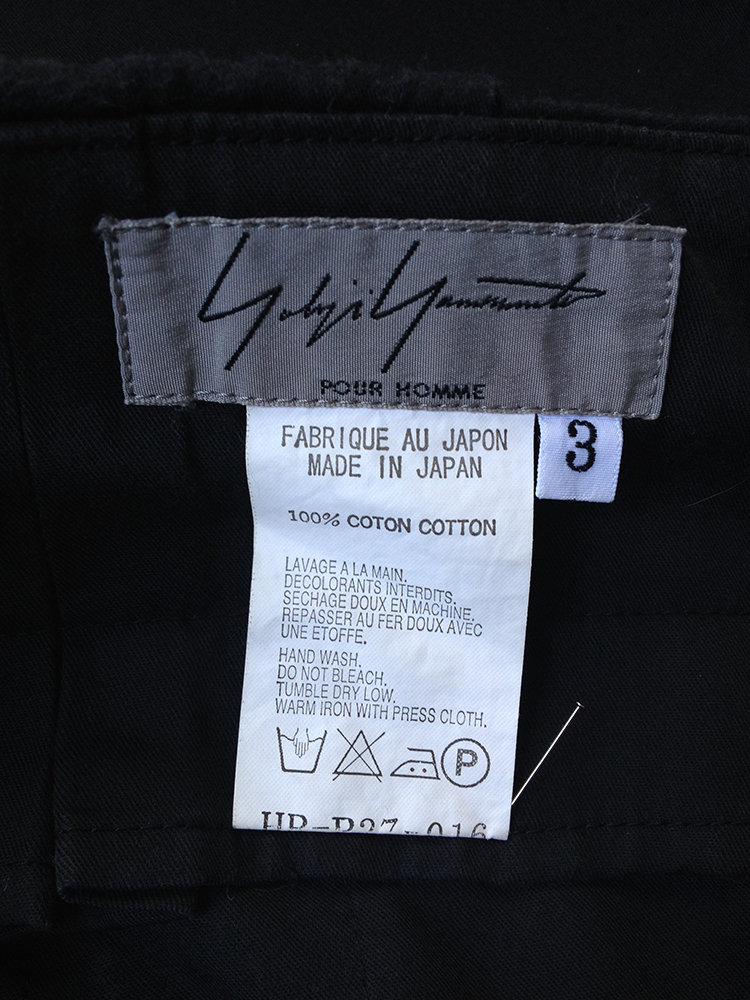 Yohji Yamamoto pour Homme black harem trousers — spring 2006