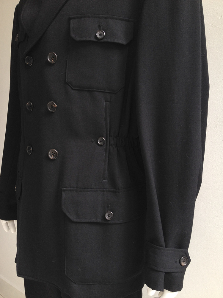 Yohji Yamamoto pour Homme black pocket coat — 80s - VANIITAS