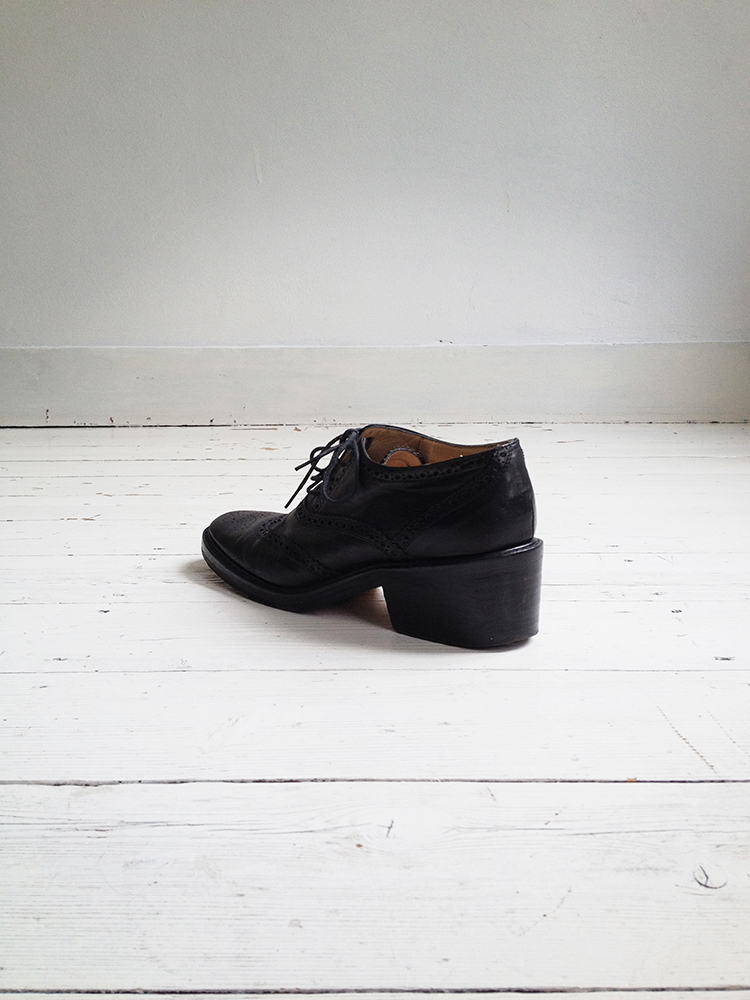 Ann Demeulemeester black brogues (40) — 90S - VANIITAS
