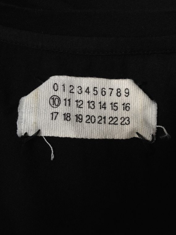 Maison Martin Margiela black t-shirt with white stripe 2255