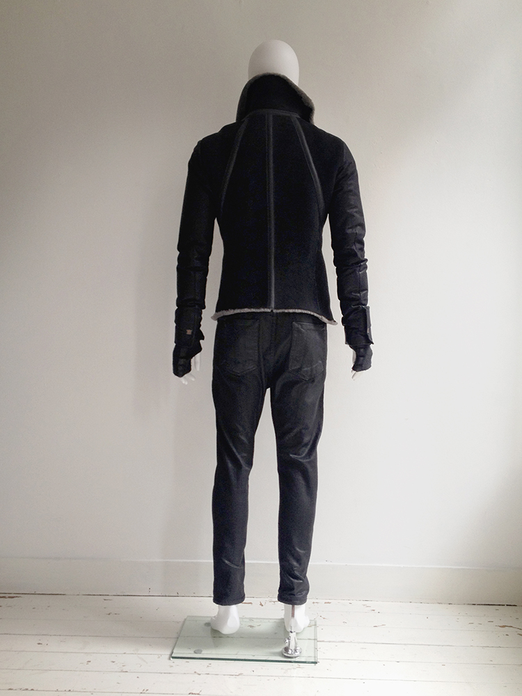 ISAAC SELLAM EXPERIENCE マフラー ネックウォーマー Isaac Sellam Experience black leather hibernatus coat