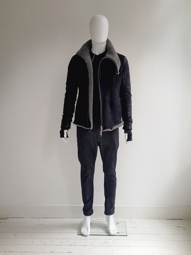 ISAAC SELLAM EXPERIENCE マフラー ネックウォーマー Isaac Sellam Experience black leather hibernatus coat