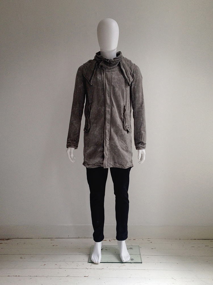 Parka 837k様 Julius_7 grey-green hooded fishtail parka — spring 2011
