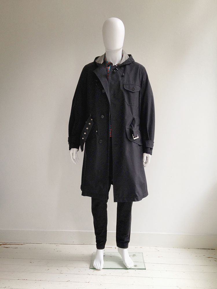 Junya Watanabe Man dark blue windstopper parka - VANIITAS