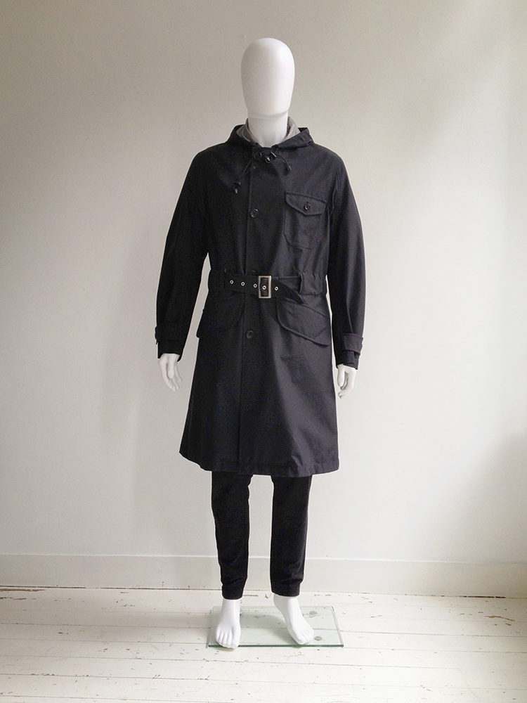 Junya Watanabe Man dark blue windstopper parka - VANIITAS