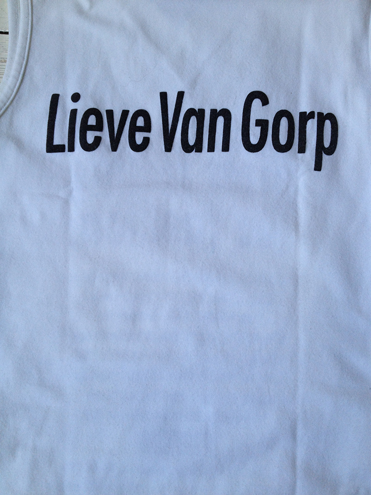 Lieve Van Gorp 'First feeling for fashion' t-shirt — spring 1999
