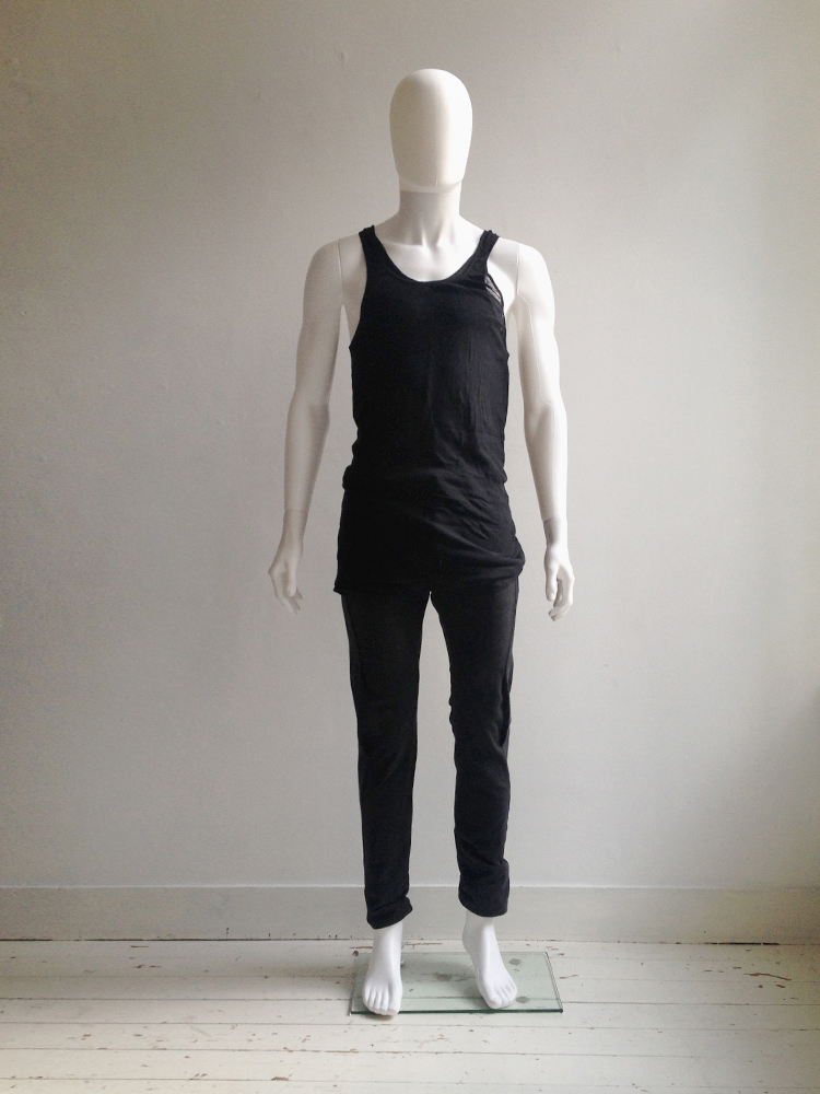 Boris Bidjan Saberi black infinity double tank top