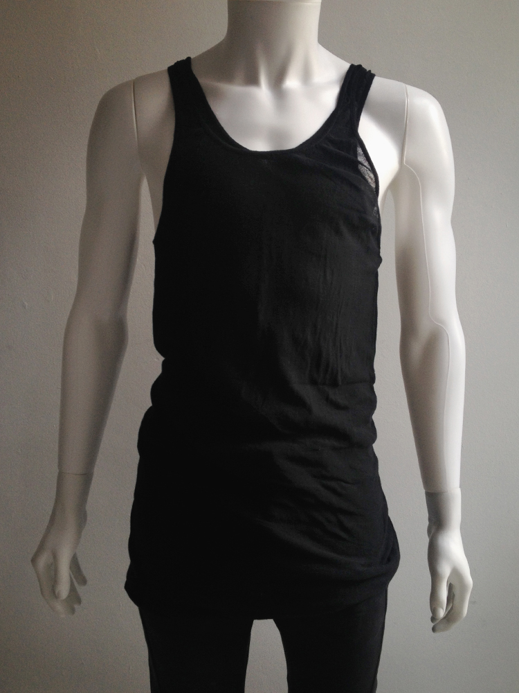 Boris Bidjan Saberi black infinity double tank top
