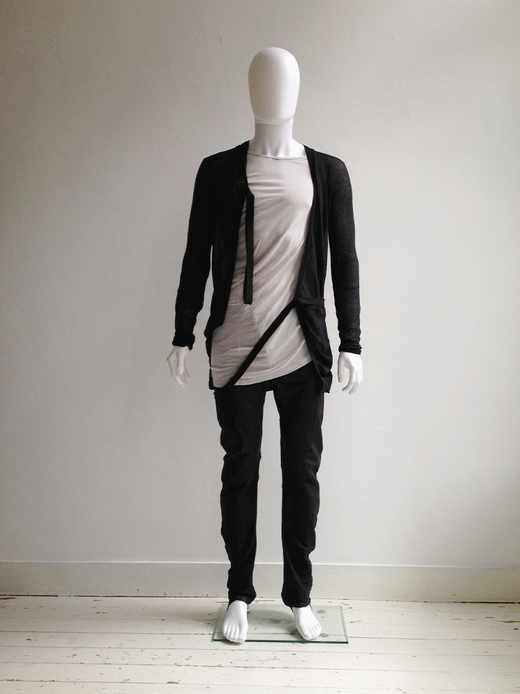 Boris bidjan saberi ❣️CARDIGANI-17万9千円 Boris Bidjan Saberi black cardigan with straps — fall 2010