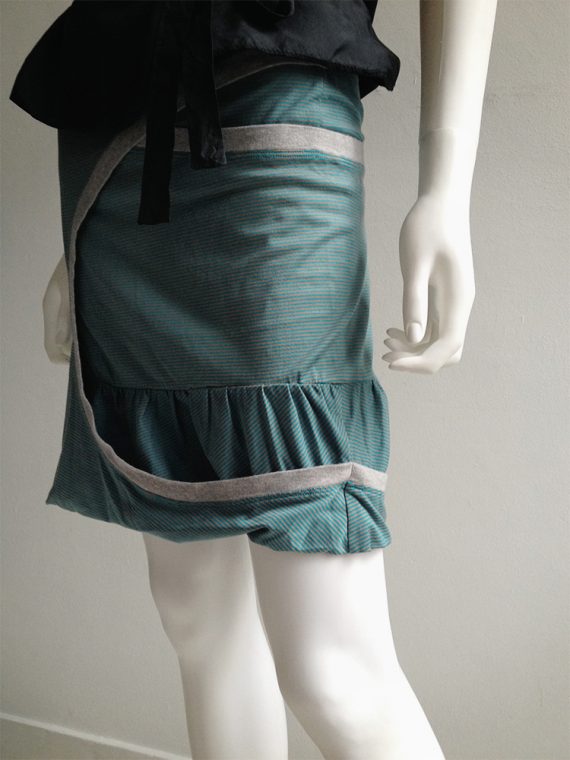 スカート hussein chalayan Hussein Chalayan blue circular cutout skirt — spring 2003