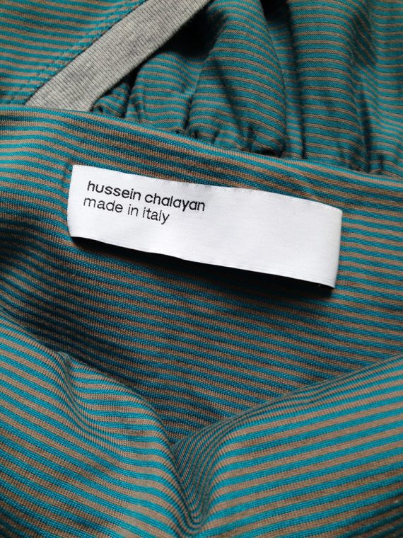 Hussein Chalayan blue circular cutout skirt — spring 2003