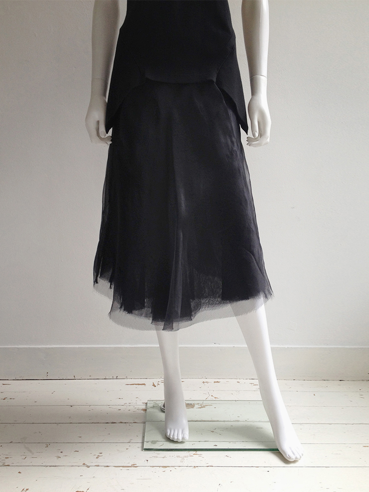 Rick Owens STRUTTER black tulle skirt — spring 2009