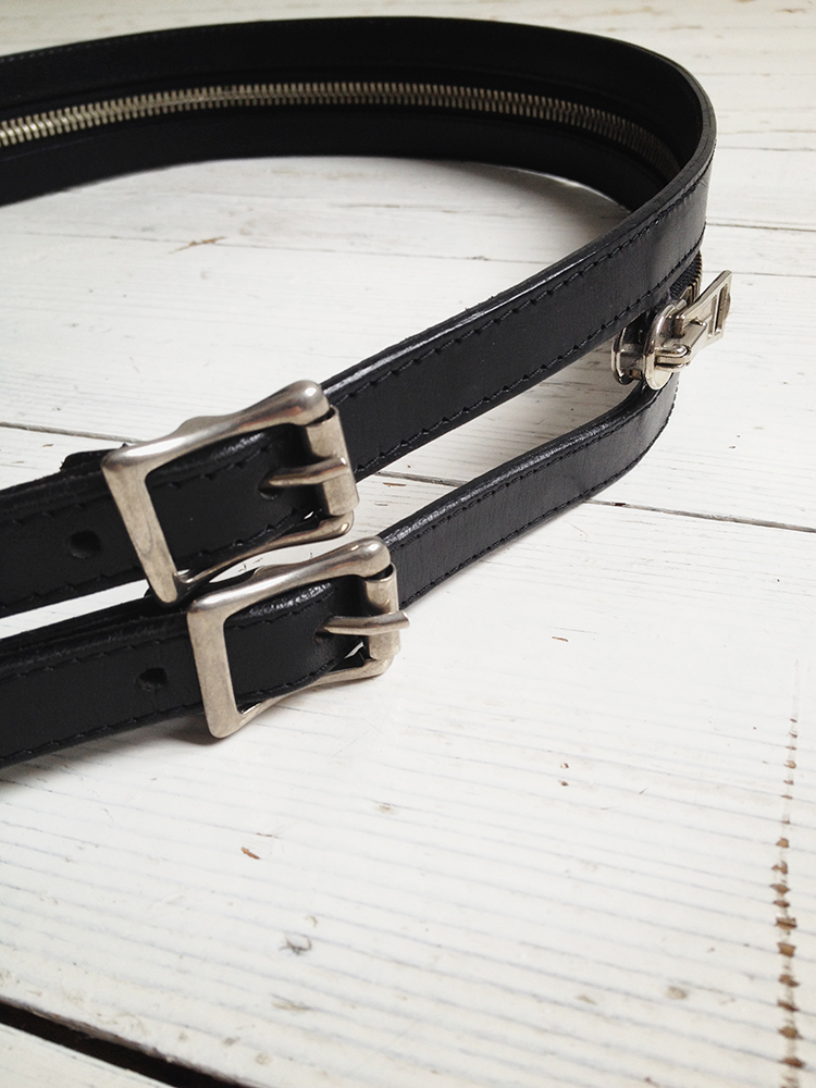 Ann Demeulemeester split zipper belt — spring 2003