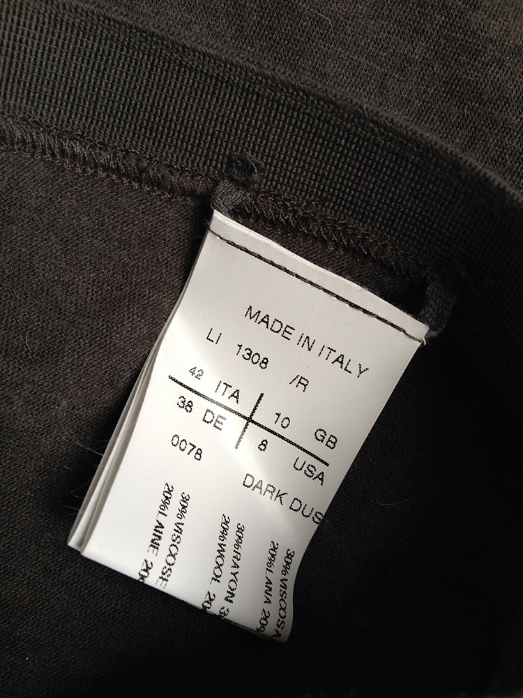 Rick Owens Lilies brown maxi skirt with train - VANIITAS vintage