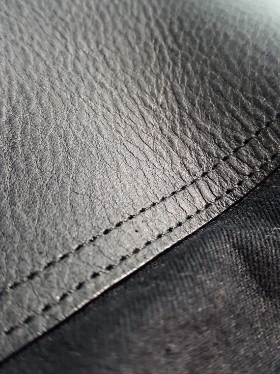 Rick Owens DRKSHDW black leather and jeans waistcoat 200505