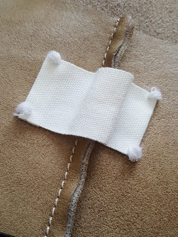 archive Maison Martin Margiela beige leather flat jacket spring 1998 141413