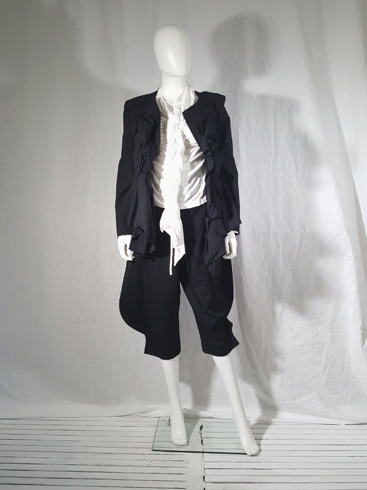Comme des Garçons black vest with double braids — spring