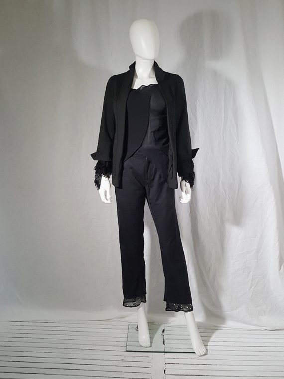 Comme des Garçons dark blue blazer with ruffled sleeves Comme des Garçons dark blue blazer with ruffled sleeves