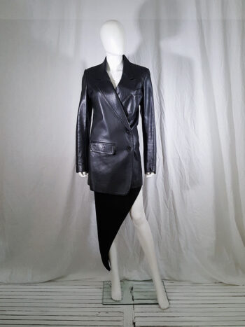 ANN DEMEULEMEESTER 2006SS アシンメトリーライダースXS vintage-Ann-Demeulemeester-