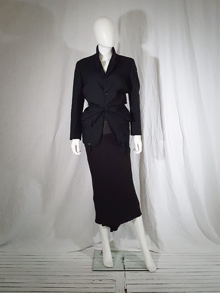 Comme des Garçons black blazer with gathered waist — fall Comme des Garçons black blazer with gathered waist — fall