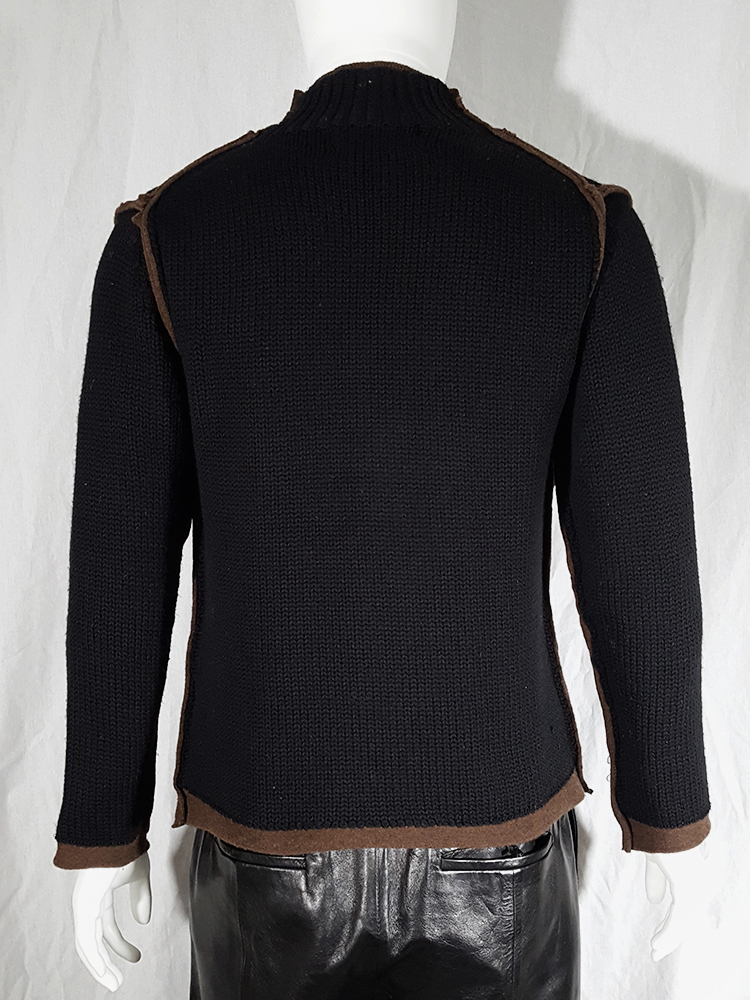 Comme des Garçons Shirt black and brown double layered