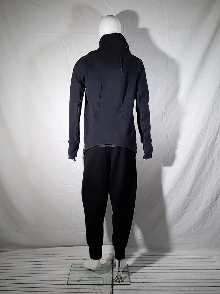 Boris Bidjan Saberi black asymmetric cardigan - VANIITAS vintage