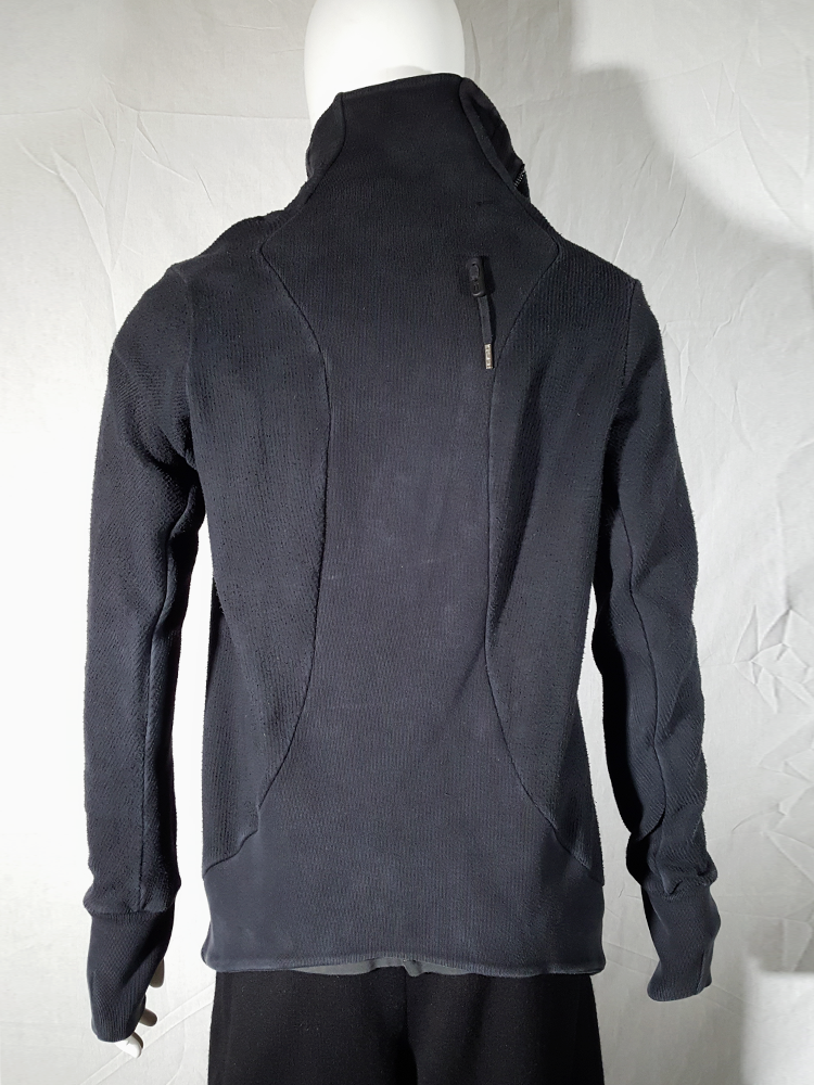 boris bidjan saberi 変形シャツカーディガン SIZE:S Boris Bidjan Saberi black asymmetric cardigan - VANIITAS vintage