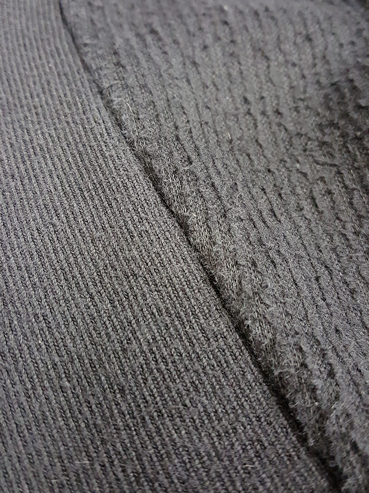 Boris Bidjan Saberi black asymmetric cardigan - VANIITAS