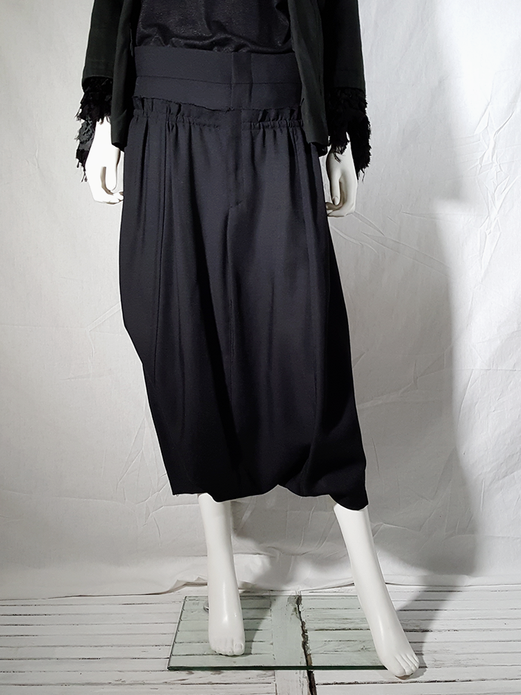 Comme des Garçons black harem trousers with double waist