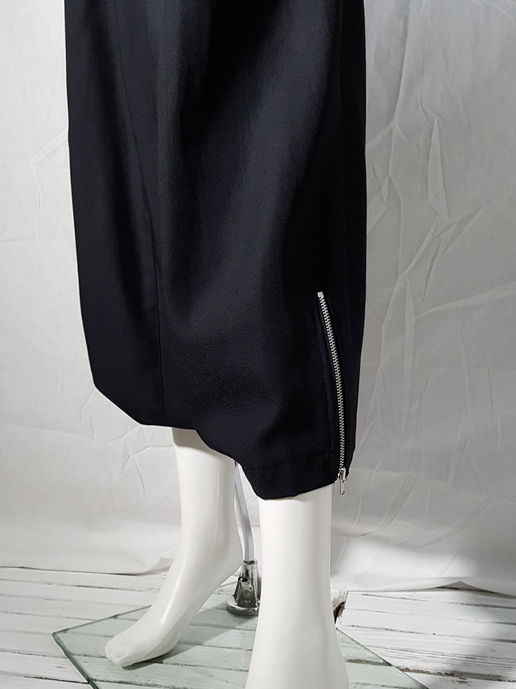 Comme des Garçons black harem trousers with double waist — spring