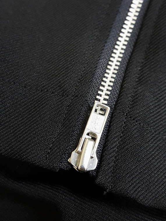 Comme des Garçons black harem trousers with double waist — spring