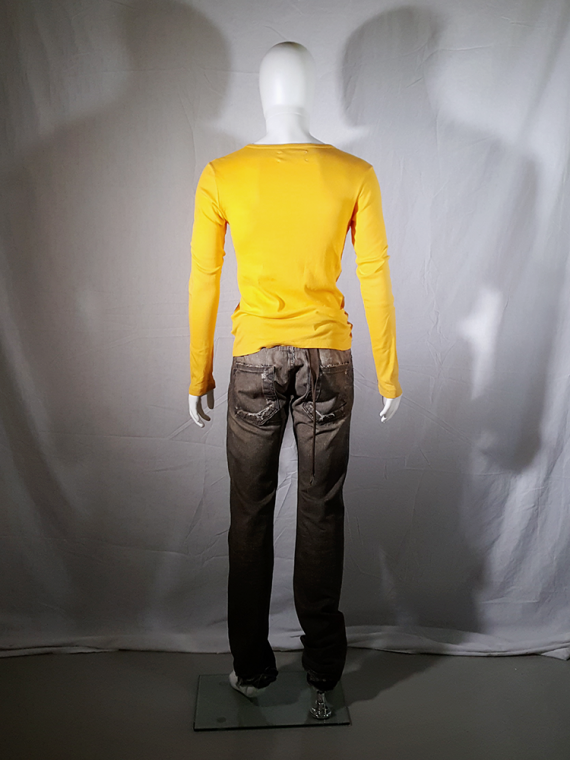 Maison Martin Margiela yellow 'I don't smoke' jumper — fall 2006