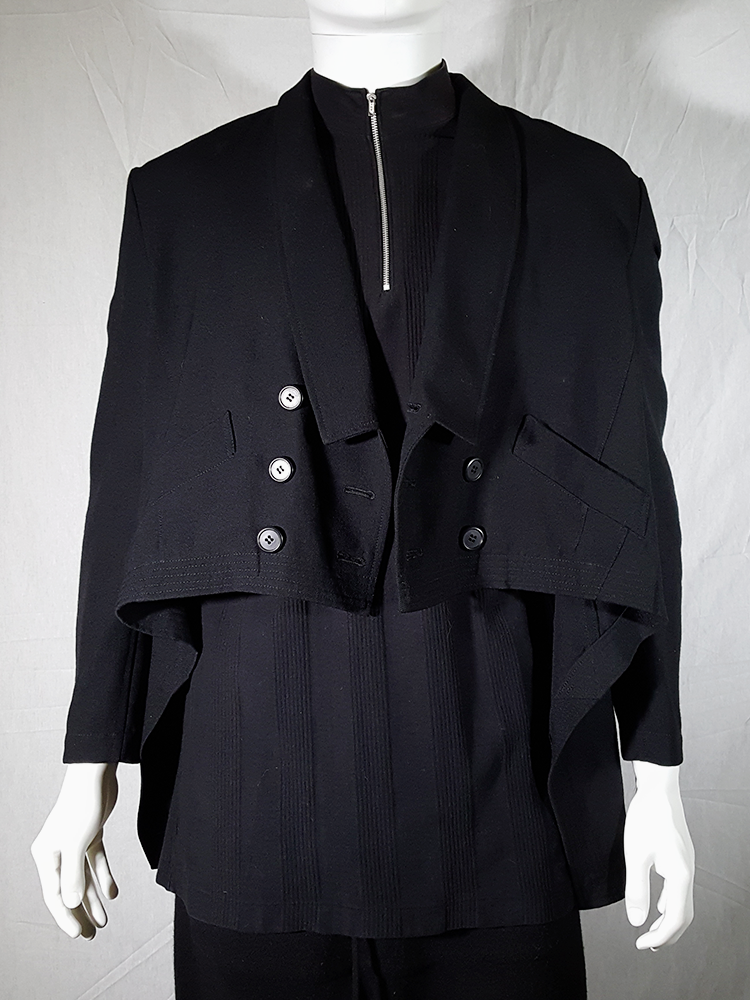 Y's Yohji Yamamoto black blazer with long back — 80's - VANIITAS