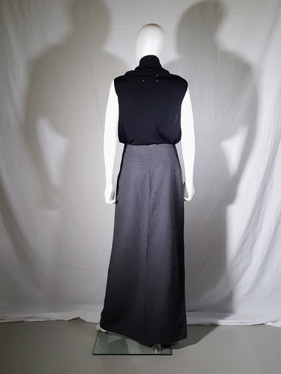 archive Maison Martin Margiela grey front slit skirt fall 1999 153308