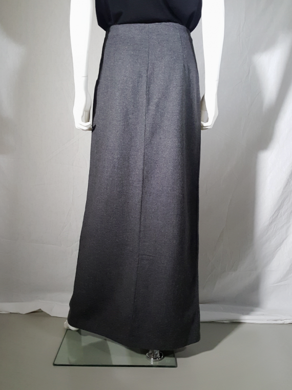 archive Maison Martin Margiela grey front slit skirt fall 1999 153321
