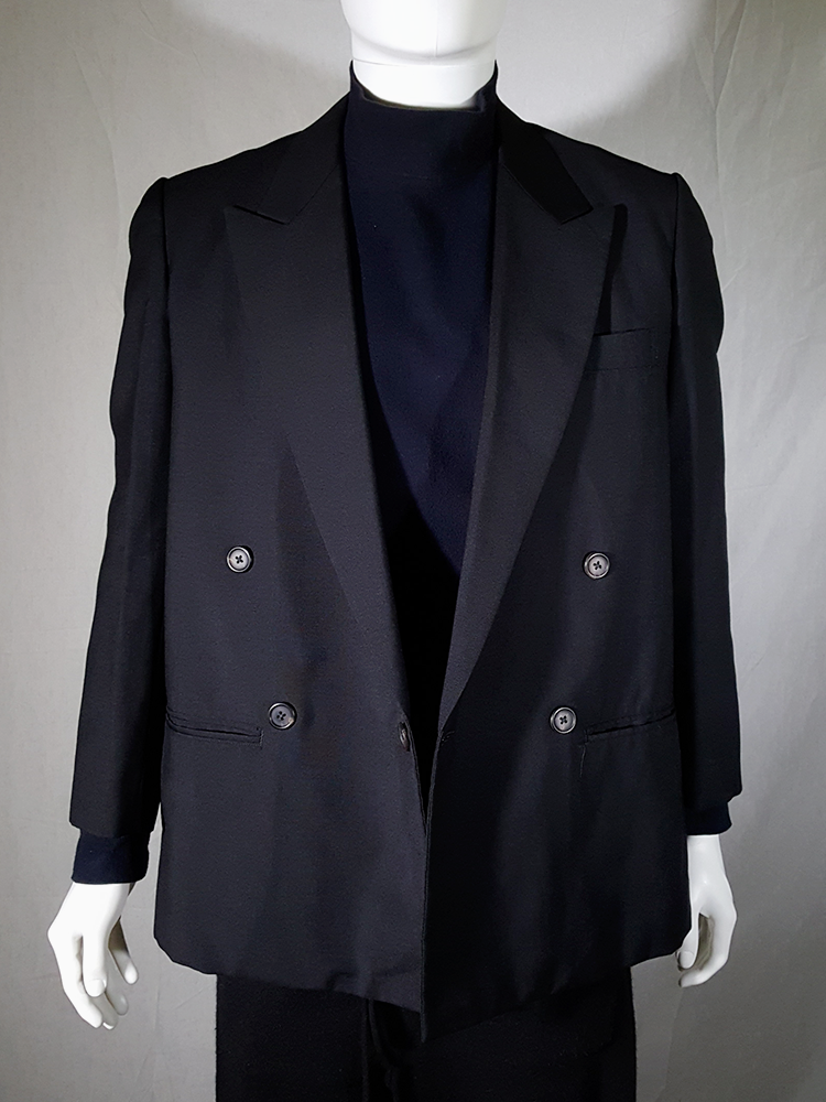 LQ Y's for Men エルキュー ウール ピーコート ダブルブレスト L.Q. Y's for men double breasted blazer - VANIITAS vintage