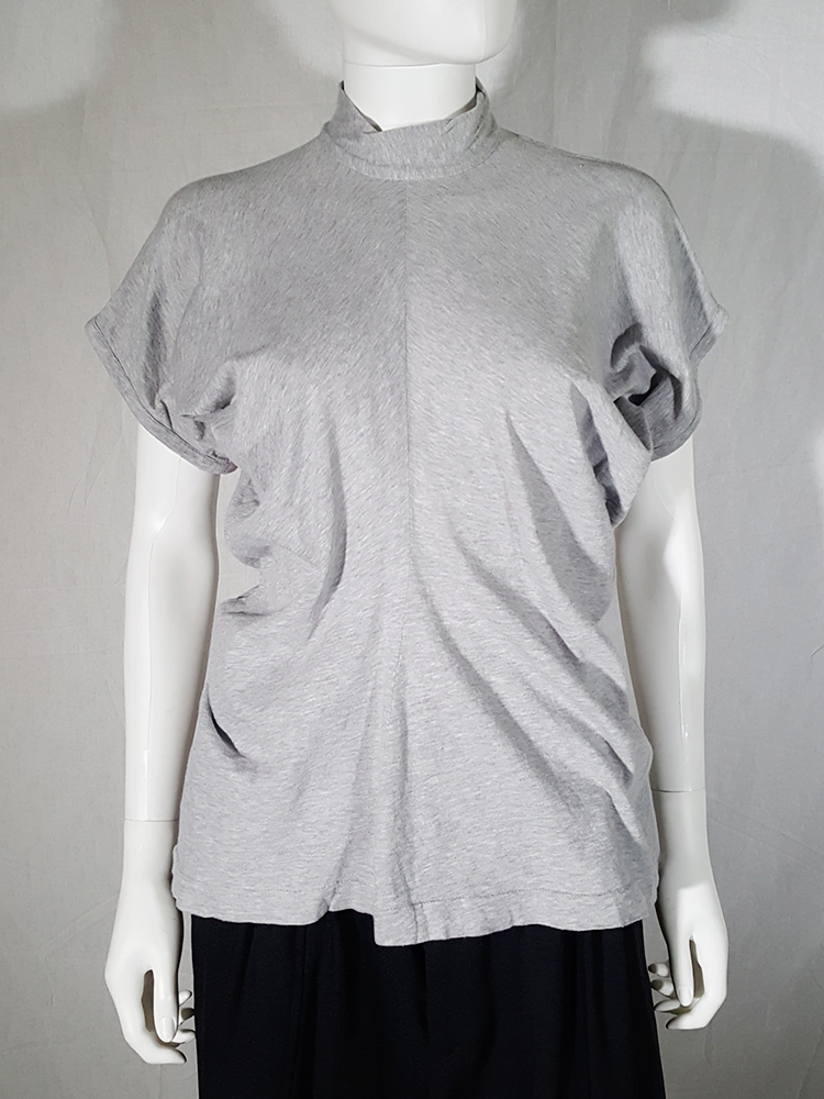Comme des Garçons grey draped top — 1980's - VANIITAS