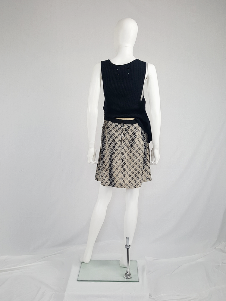 Maison Martin Margiela beige trompe-l'oeil printed skirt