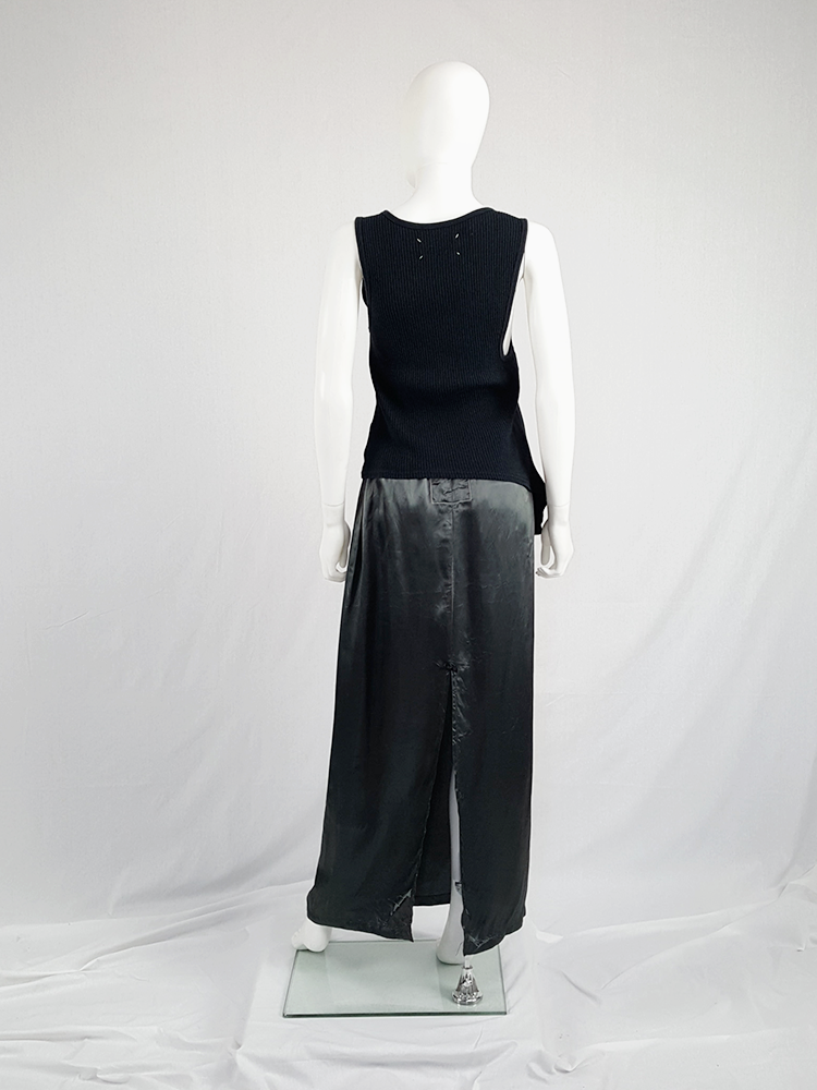 Maison Martin Margiela black asymmetric stretched out top